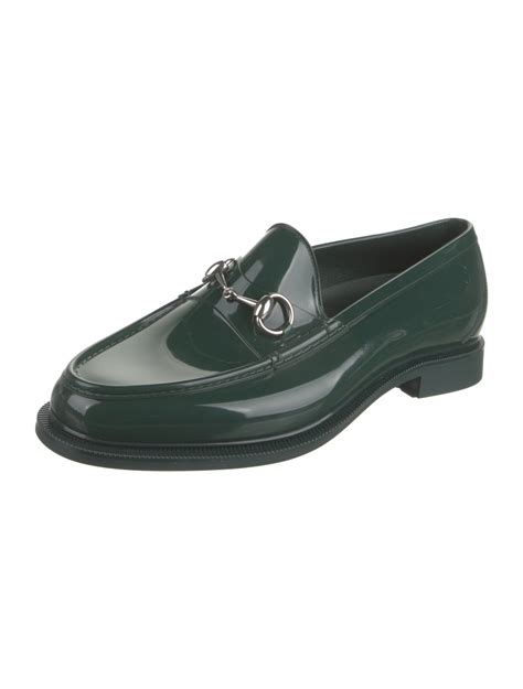 gucci rubber loafers green|gucci brixton loafer.